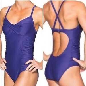 Athleta Twister One Piece Swimsuit Violet EUC Size - 36 D